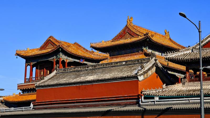 故宫红墙黄瓦图片