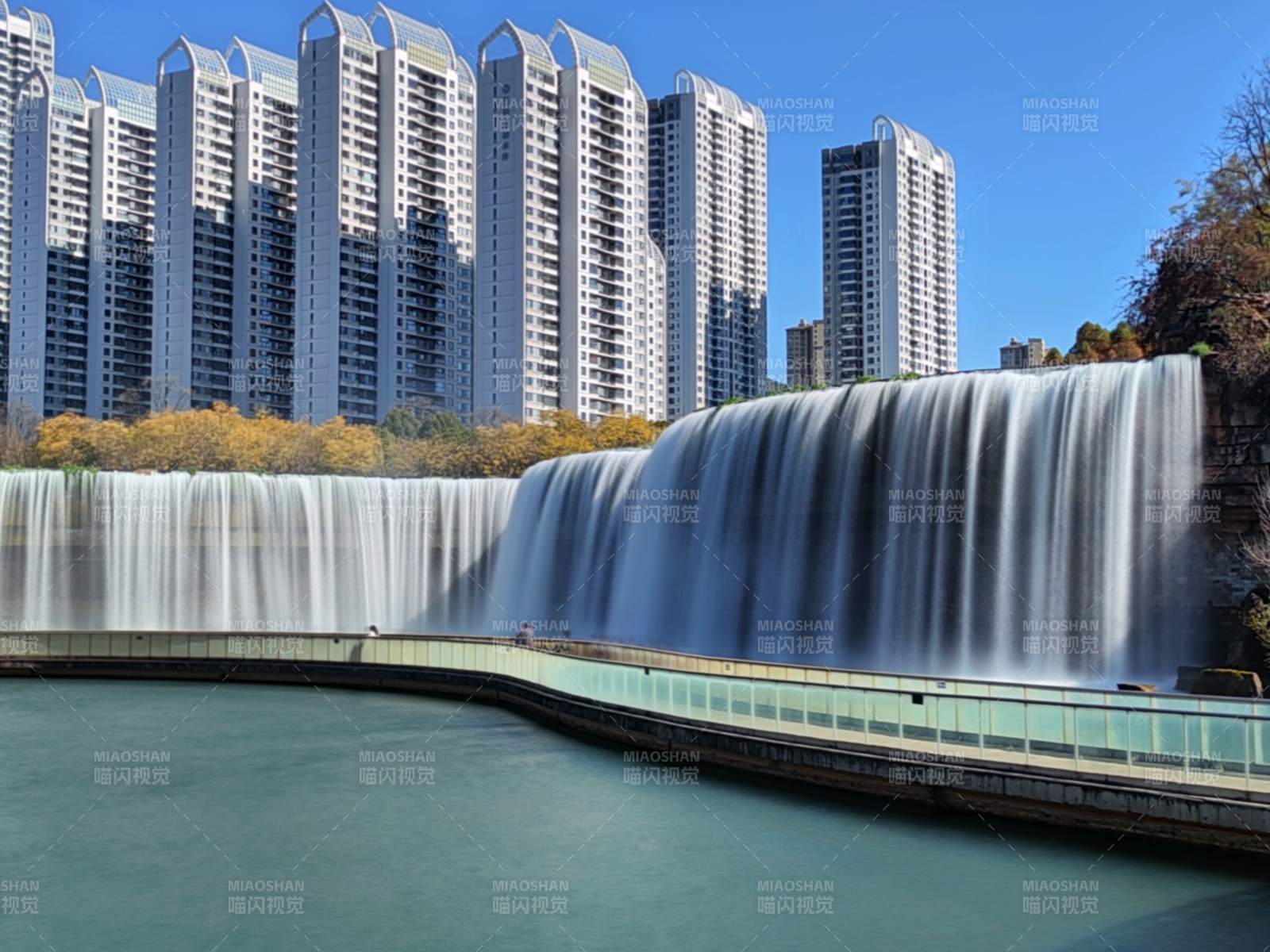 昆明瀑布公园景观图片