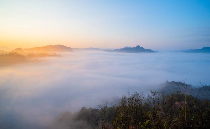 云海日出山景武夷山图片