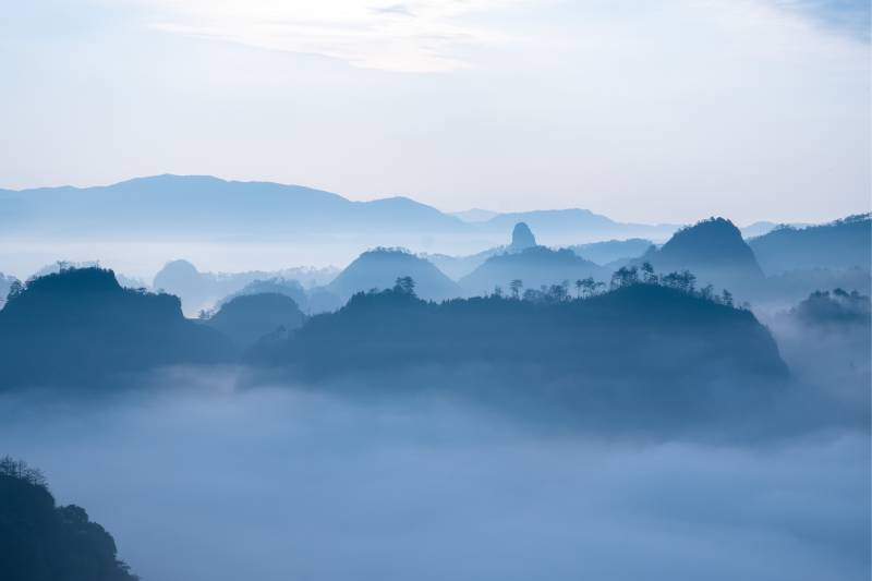 云海山峦武夷山图片