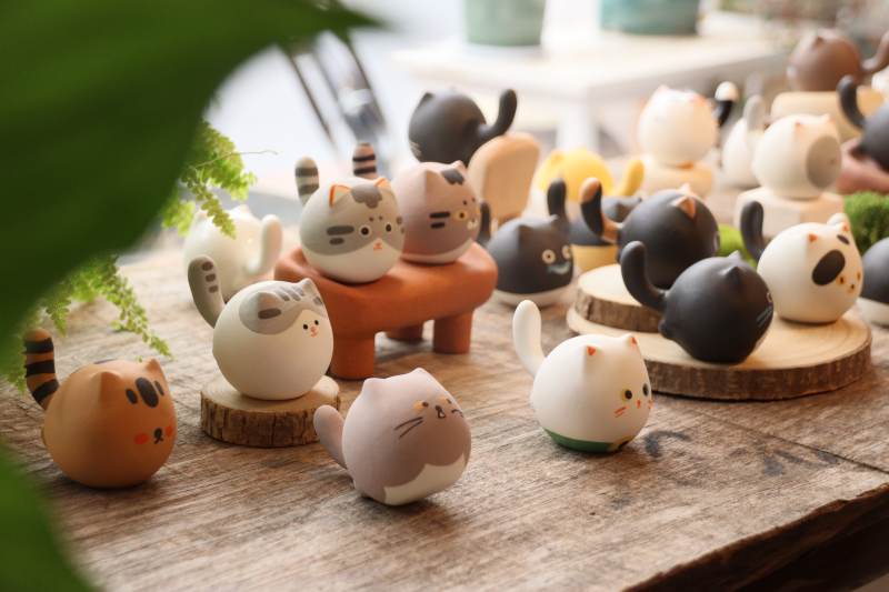萌猫小摆件 宜兴陶二厂图片