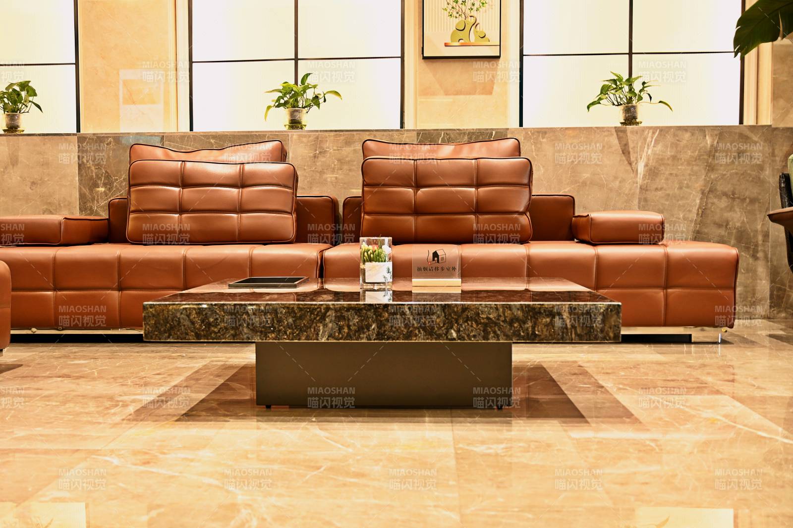 宾馆大堂一侧休息区图片