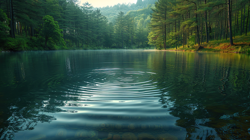 湖光山色静谧美图片