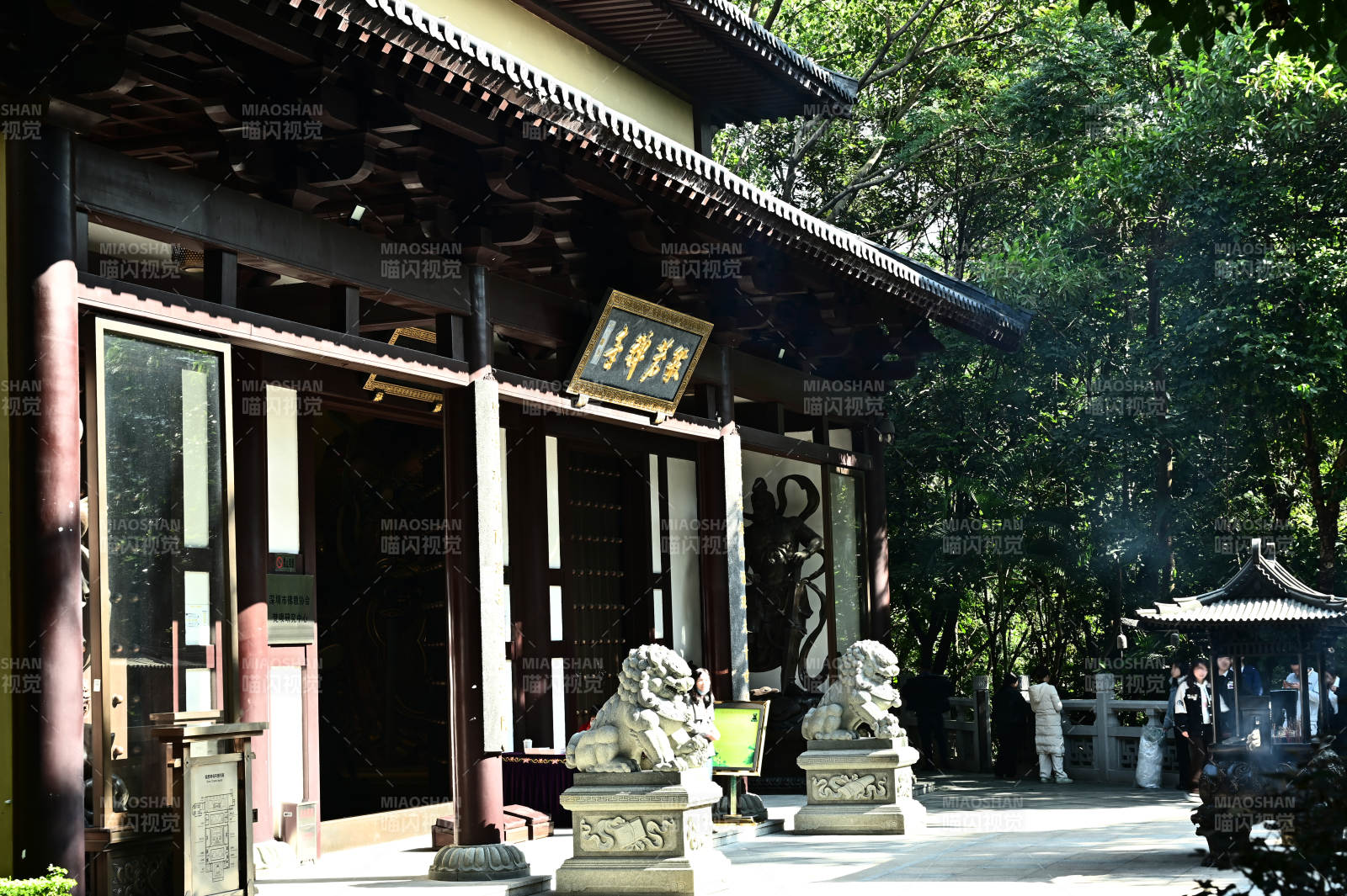 深圳般若禅寺古寺禅院石狮守门宁静祥和图片