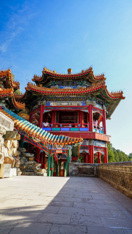 颐和园画中游映蓝天图片