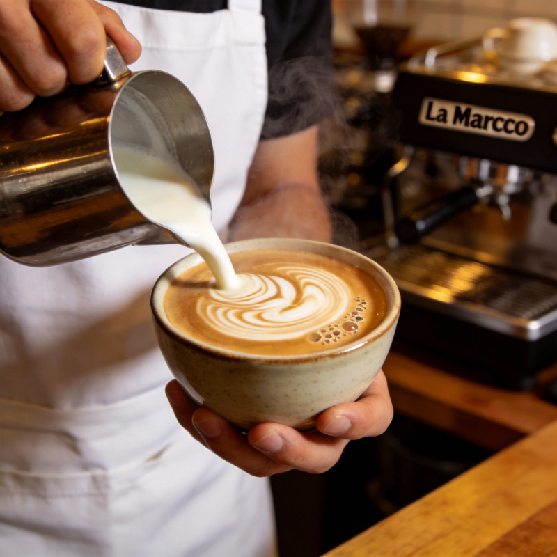 拉花艺术 奶香四溢图片