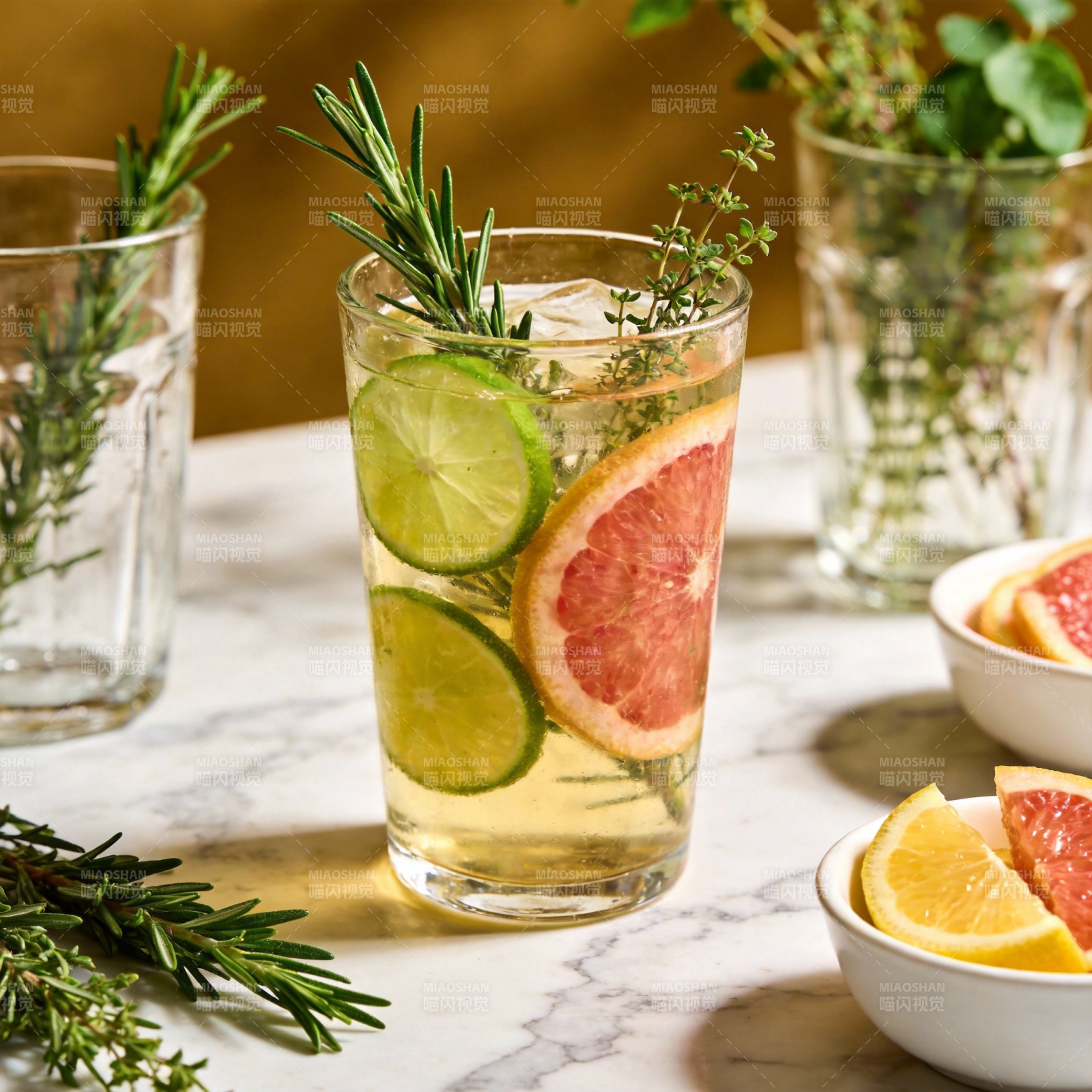 清新柑橘鸡尾酒图片