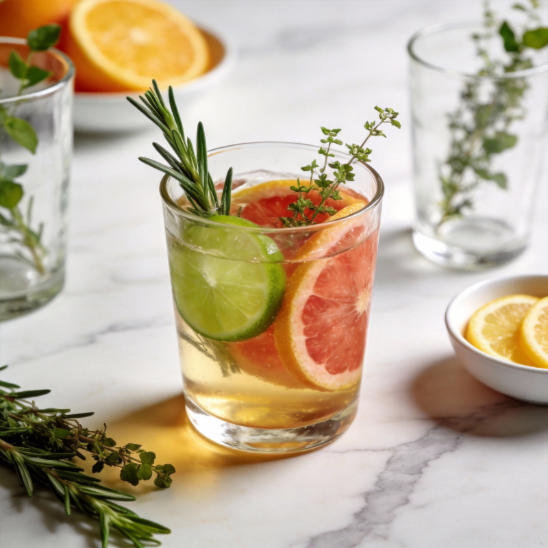 清新柑橘鸡尾酒图片