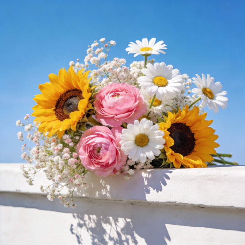 花束迎风绽放图片