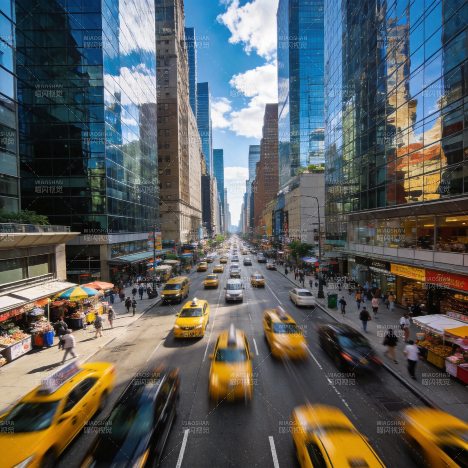 纽约街景 车水马龙图片
