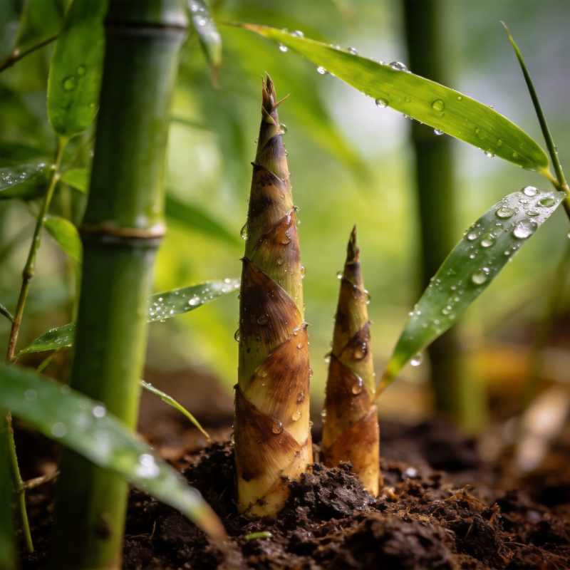 竹笋破土而出图片