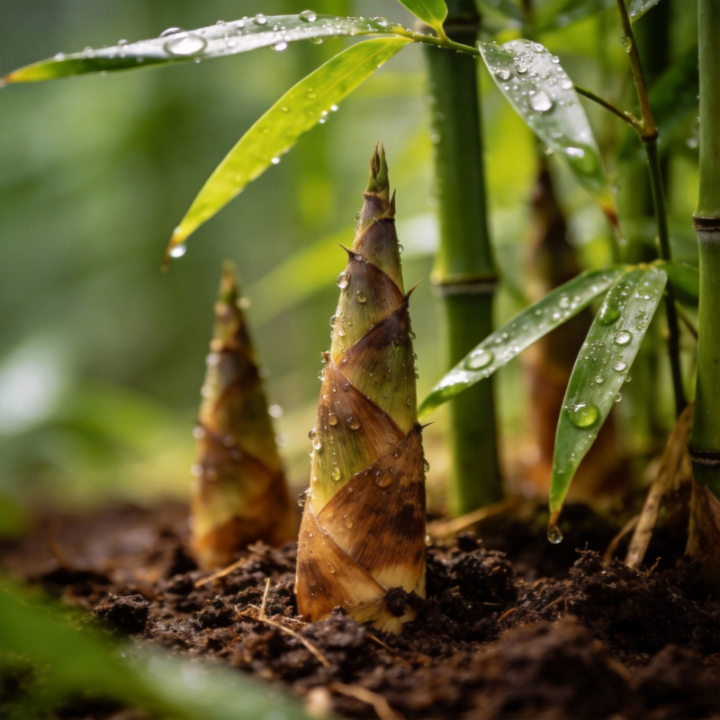 竹笋破土而出图片