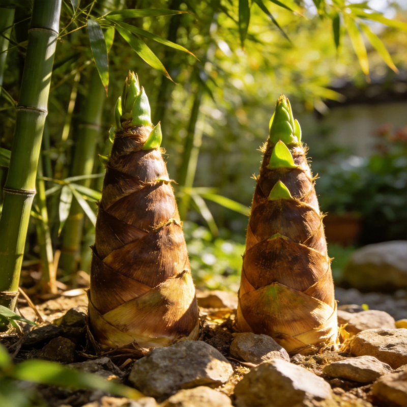 竹笋破土而出图片