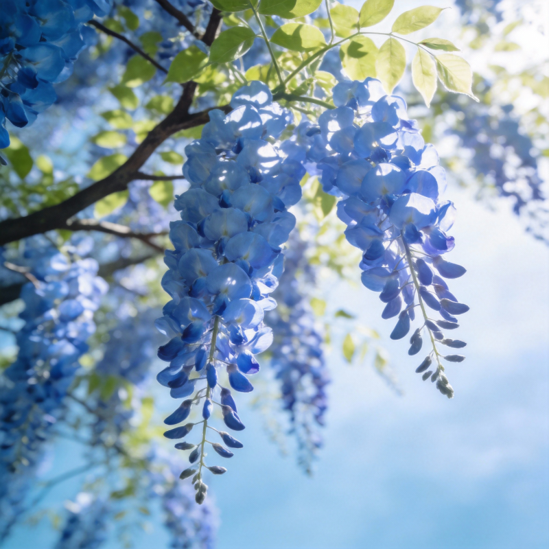 紫藤花垂枝绽放图片