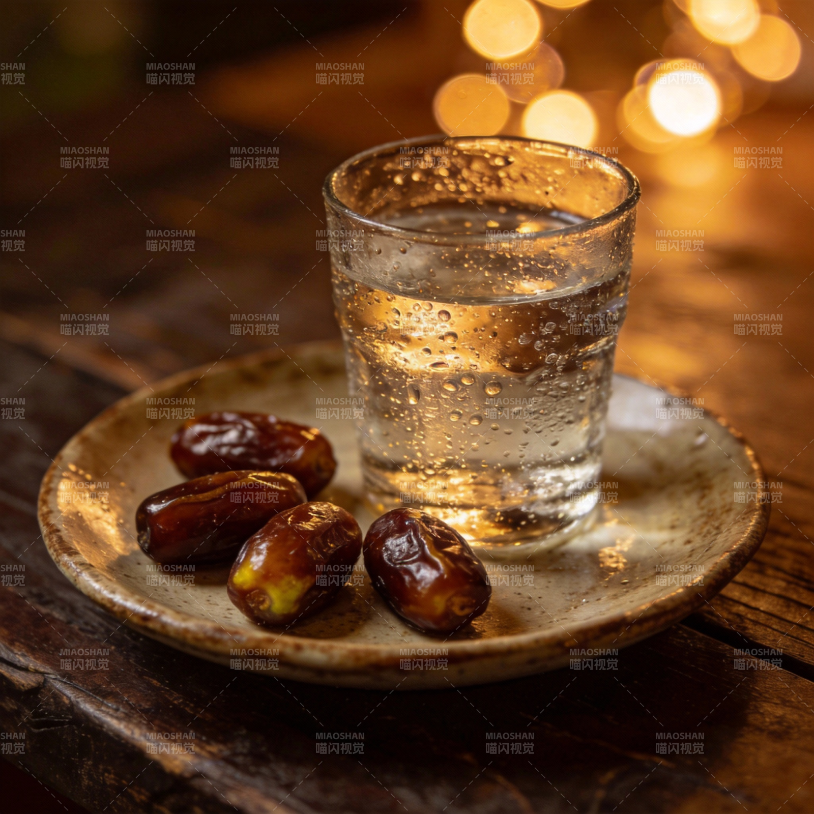 椰枣配水 温暖时光图片