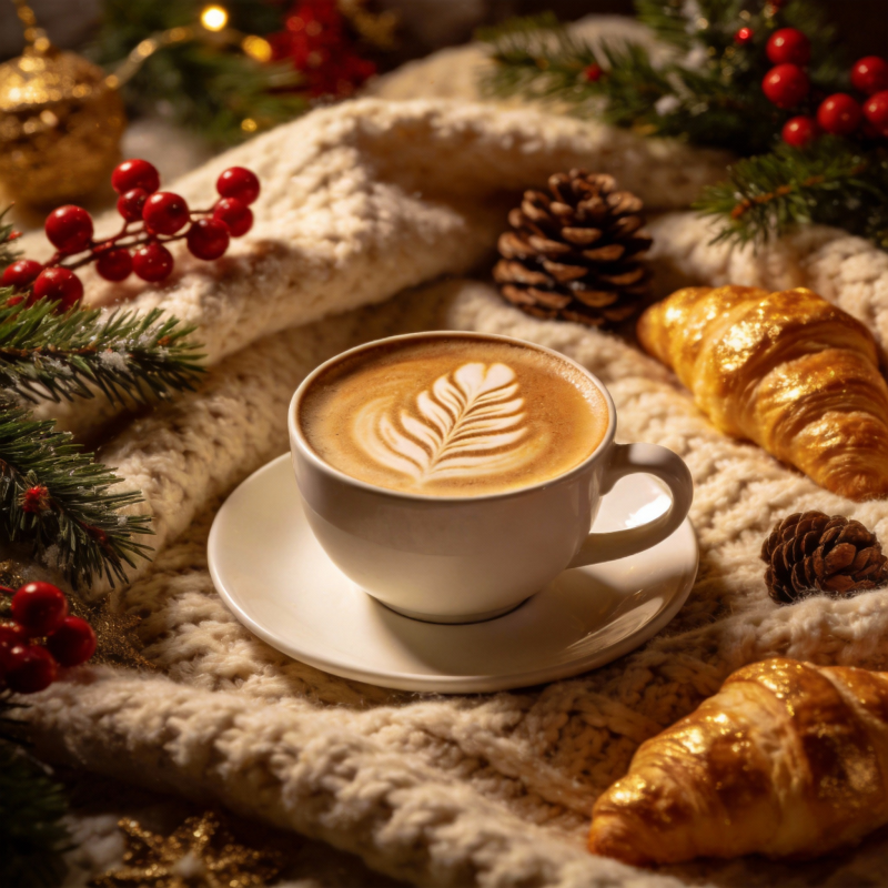 圣诞咖啡时光图片