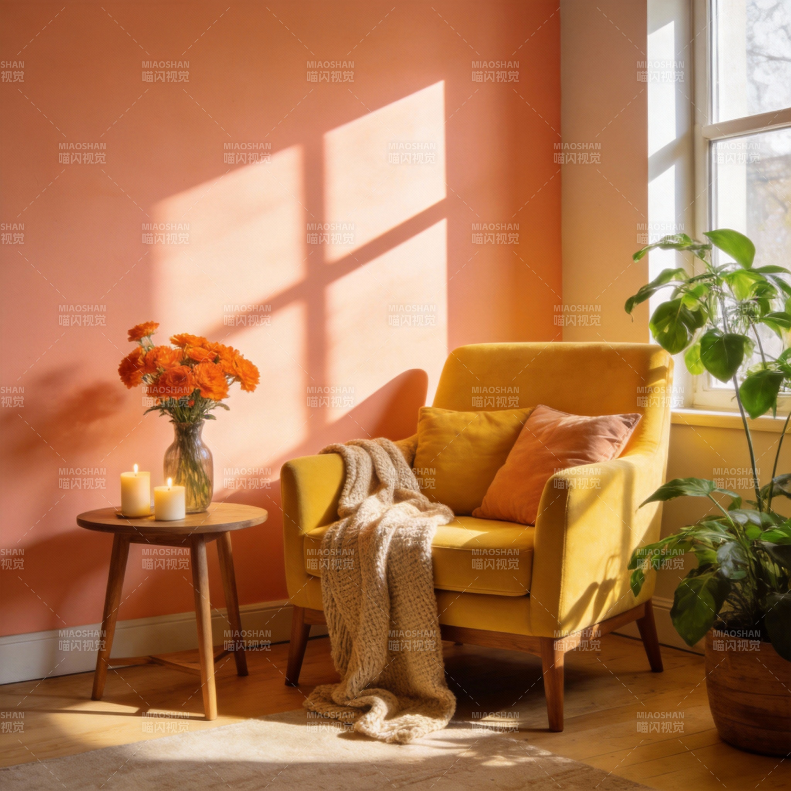 暖阳下的温馨角落图片