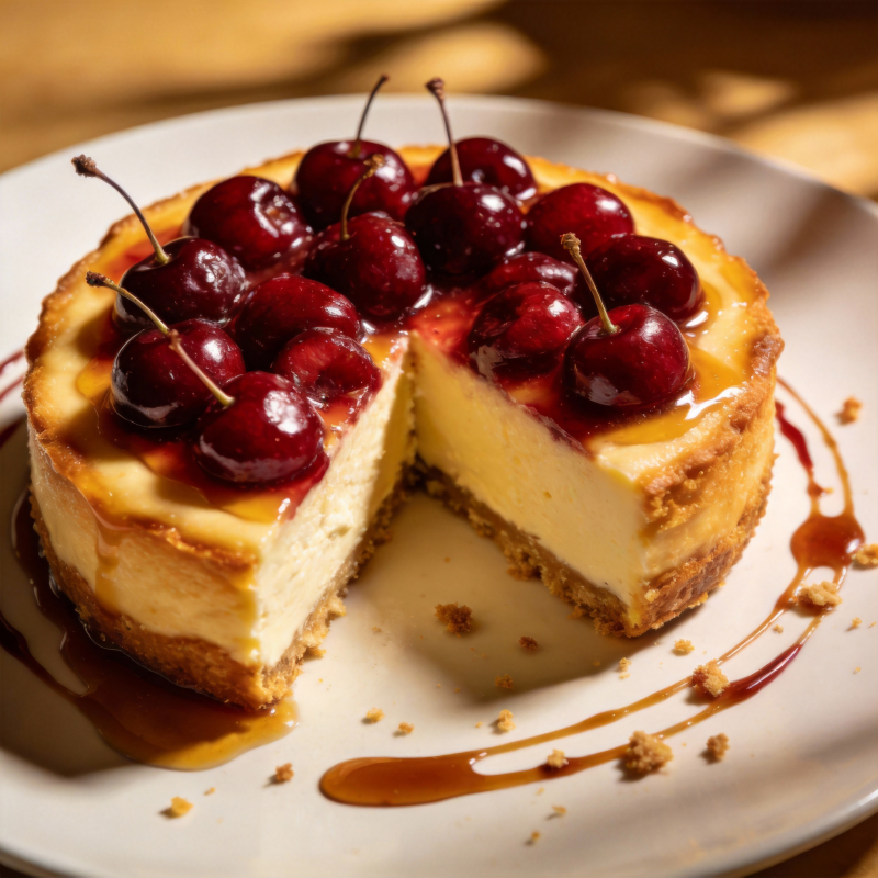 樱桃芝士蛋糕图片