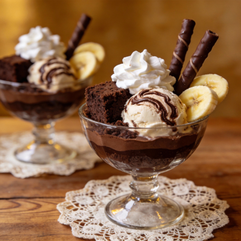 巧克力香蕉冰淇淋图片