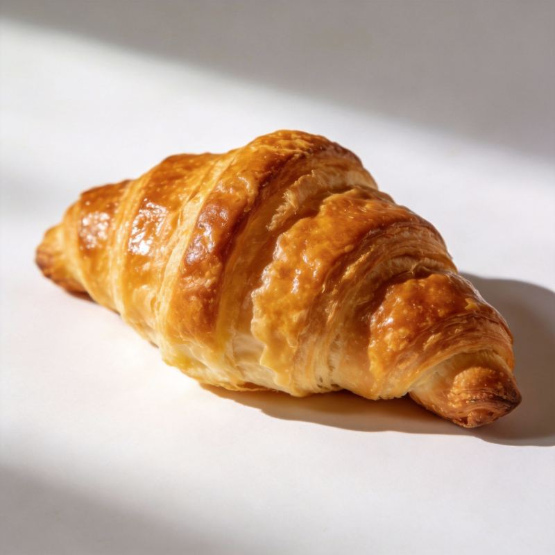 金黄酥脆羊角面包图片