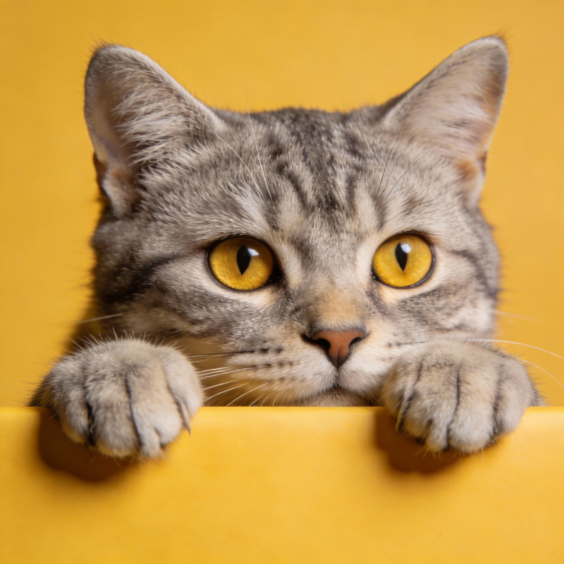 猫咪探头好奇望图片