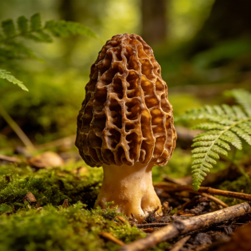 森林中的羊肚菌图片