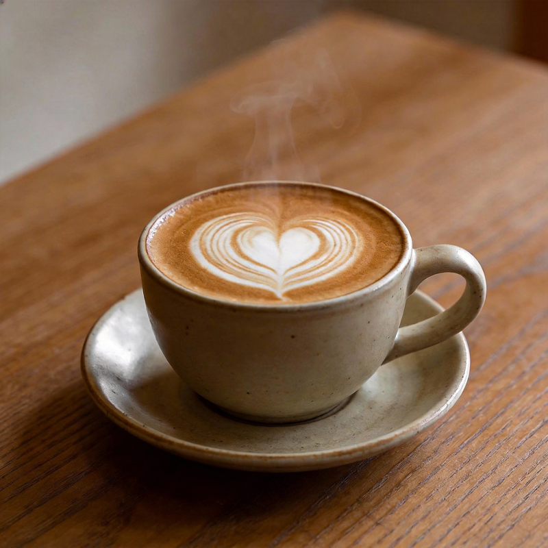 心形拉花咖啡图片