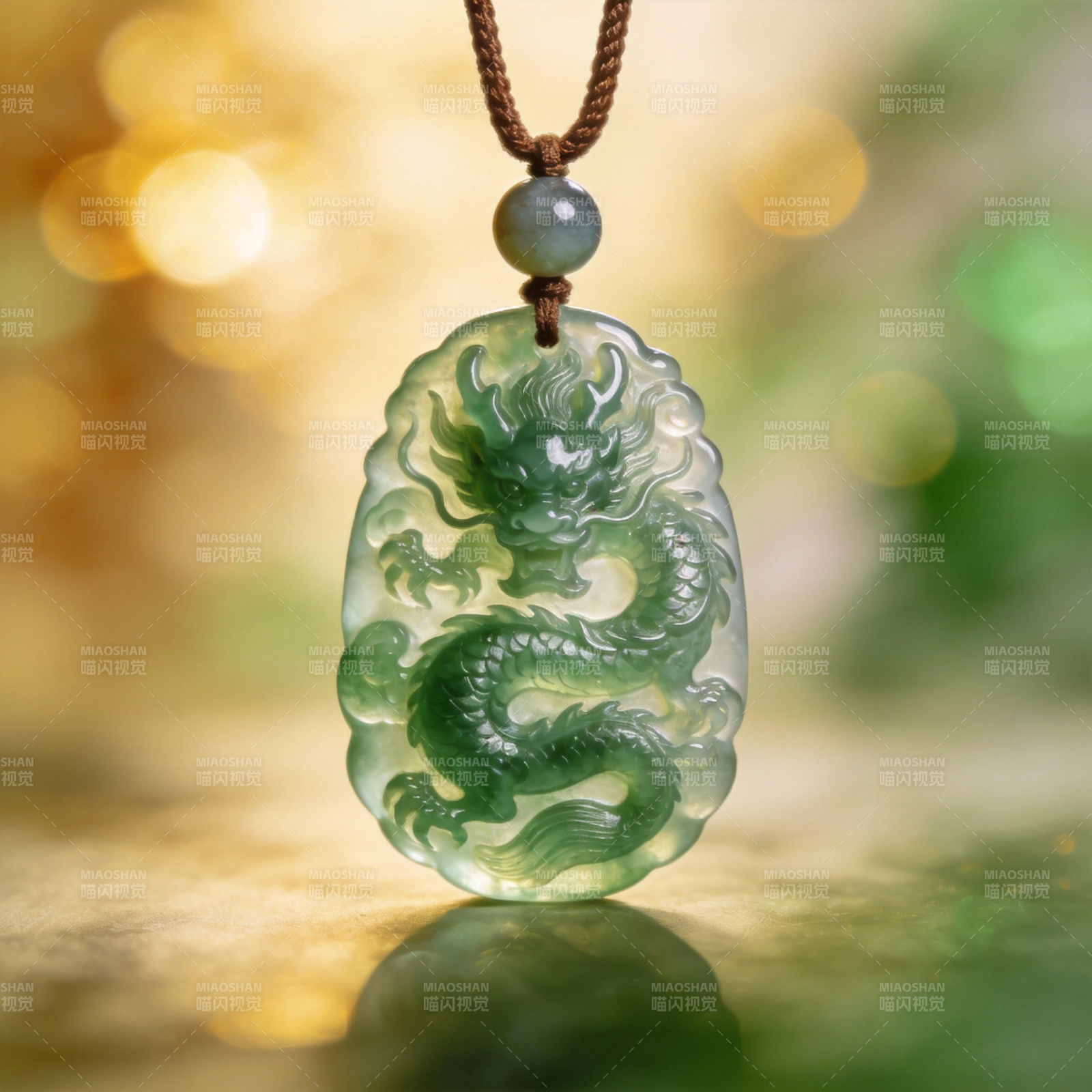 翡翠龙牌吊坠图片