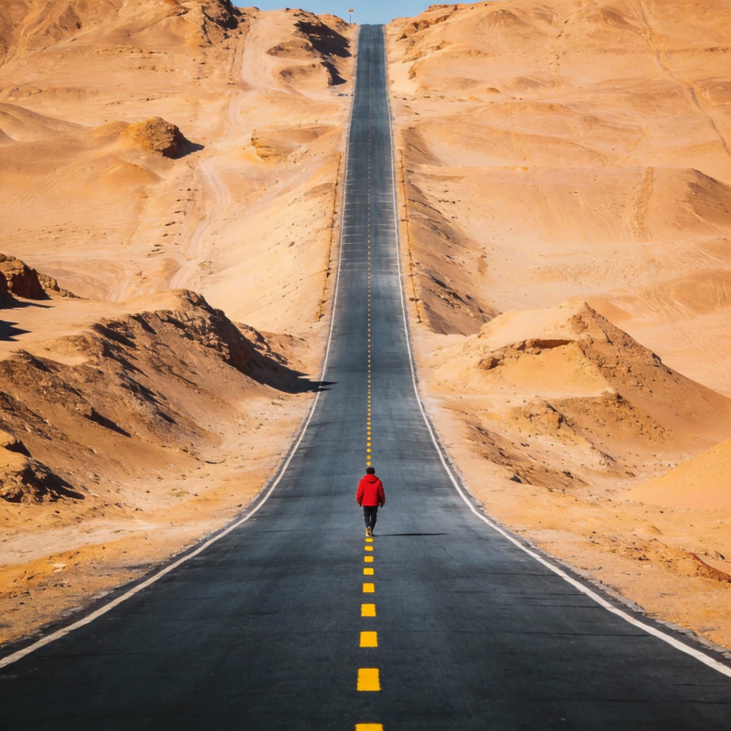 沙漠公路行者图片