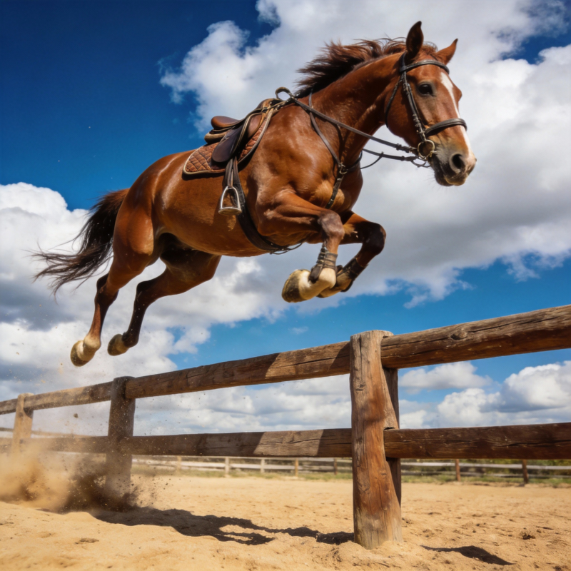 骏马腾跃越栏图片