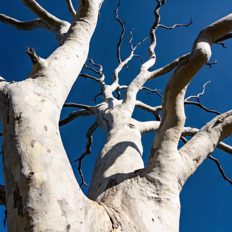 枯树仰望蓝天图片