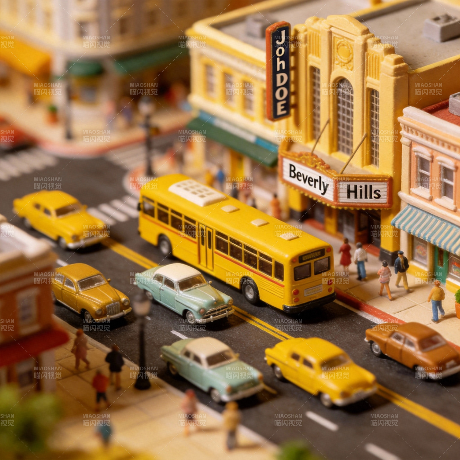 复古街景模型图片