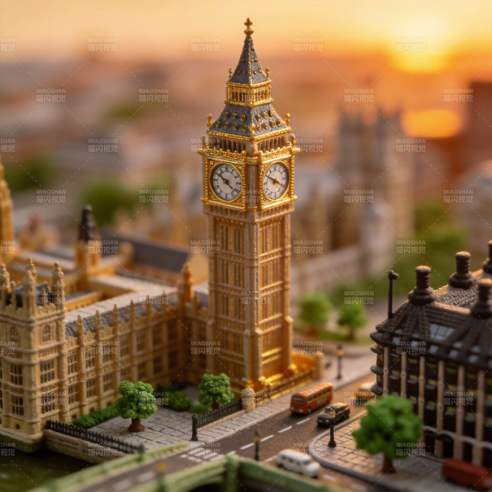 伦敦塔钟楼模型图片