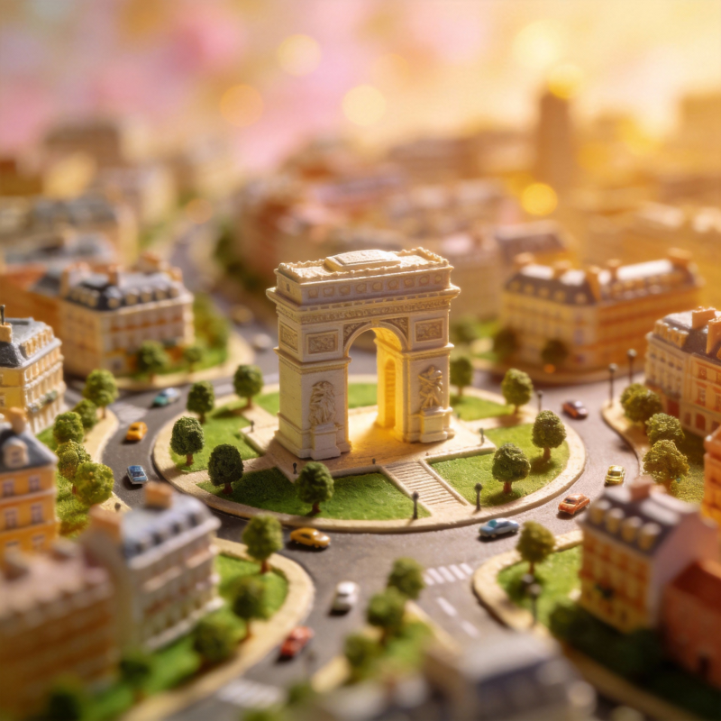 巴黎凯旋门微缩景观图片