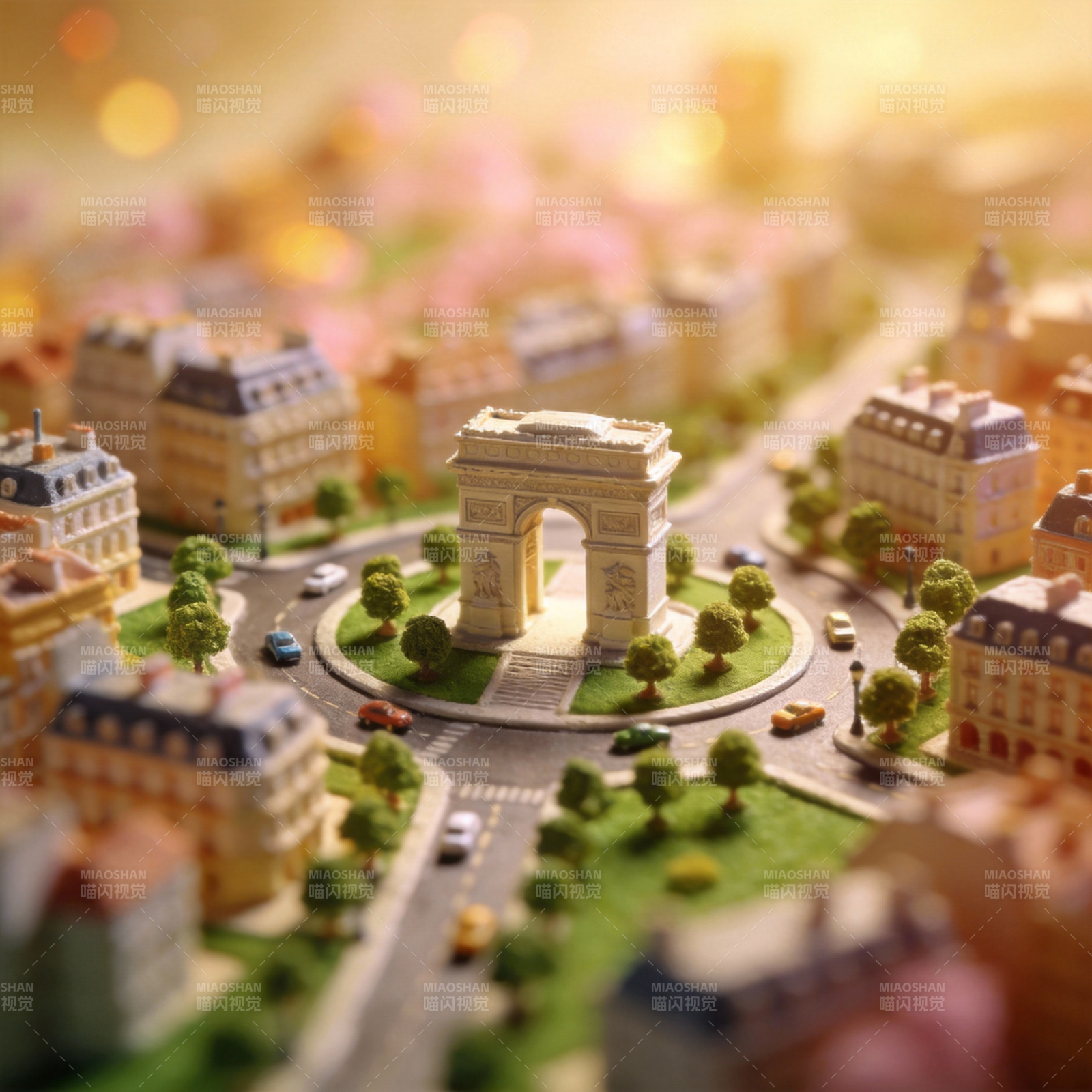 巴黎凯旋门微缩景观图片