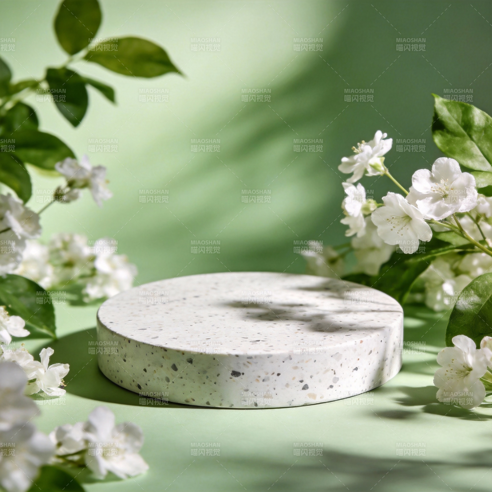 绿意花影静谧台图片