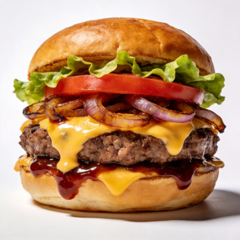 美味芝士汉堡图片