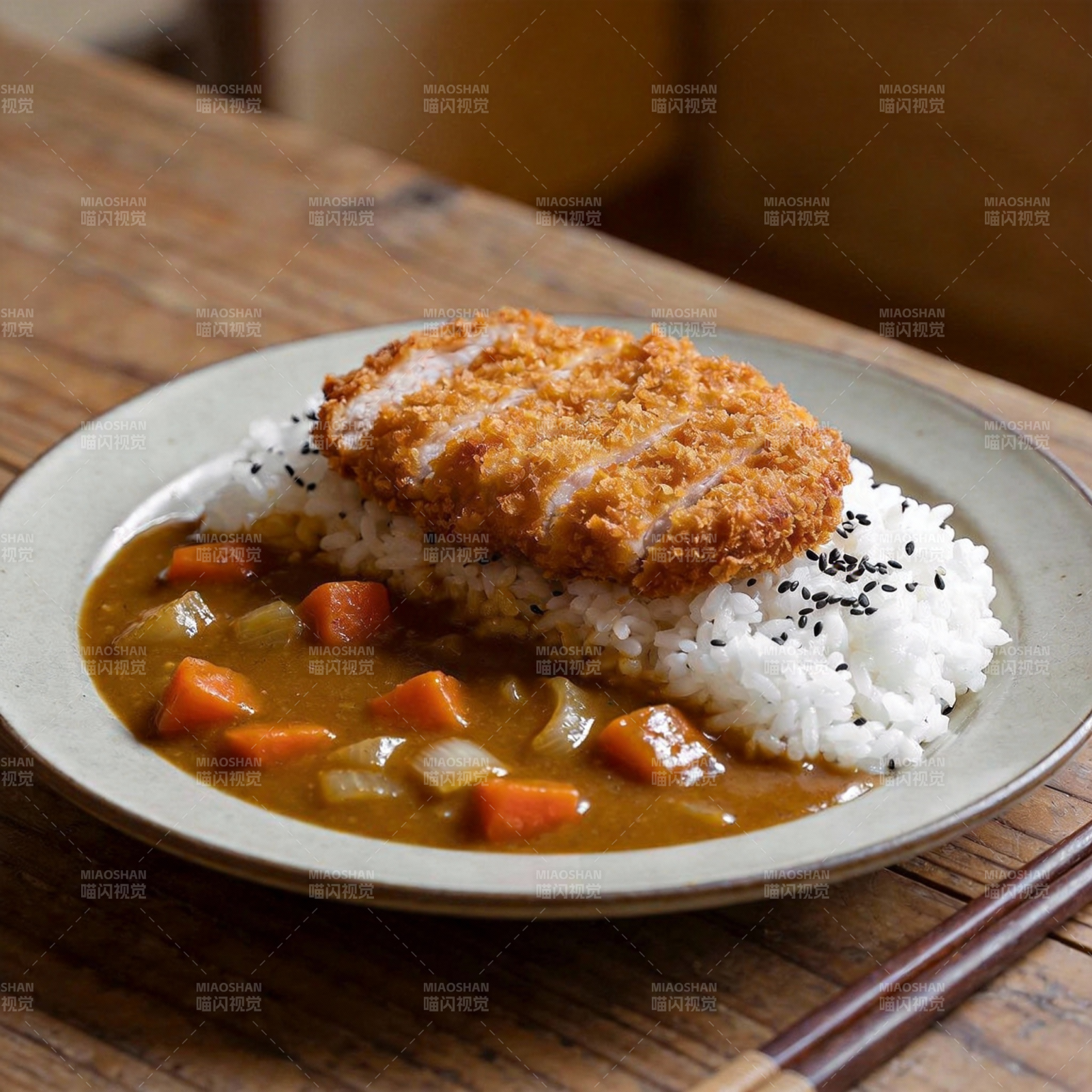 咖喱鸡排饭图片