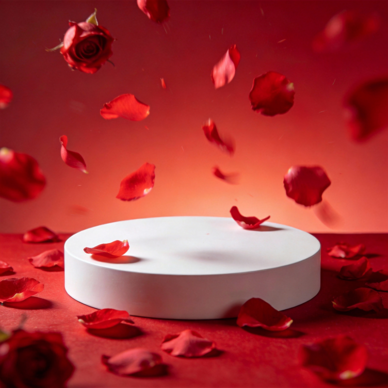 玫瑰花瓣飘落台图片