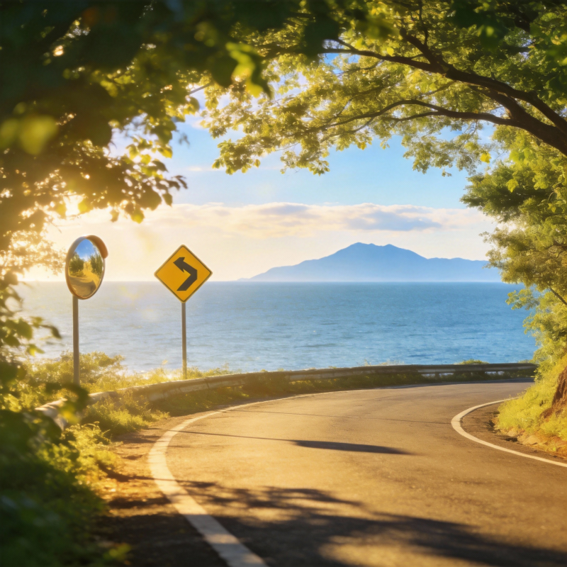 海边弯道风光图片