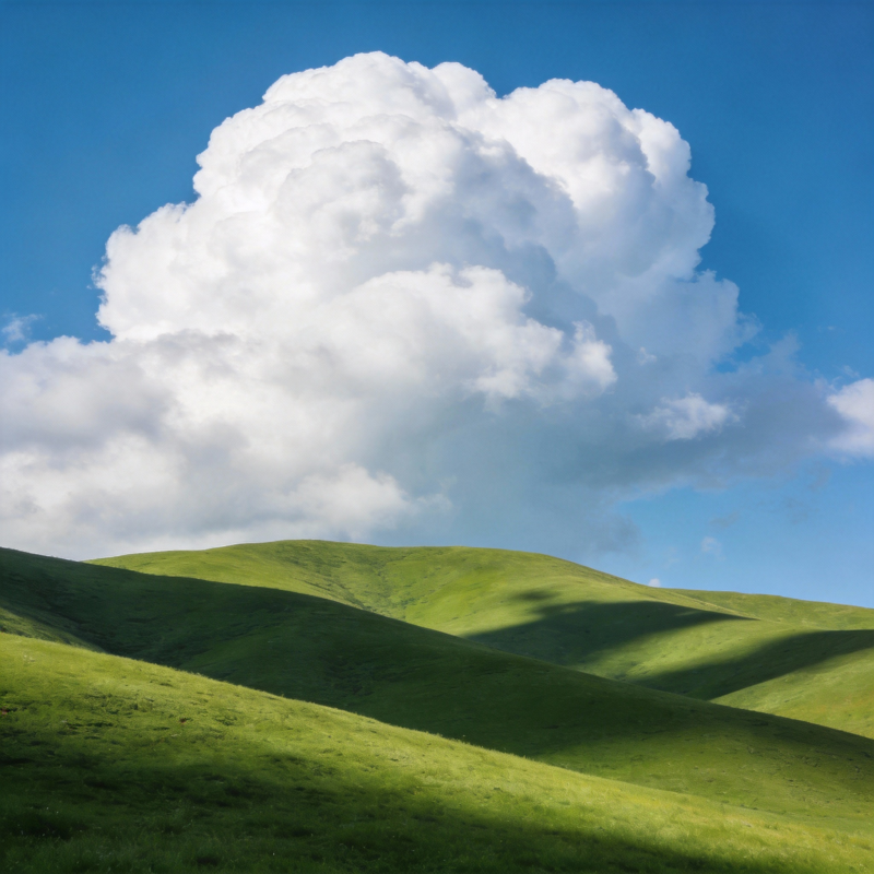 绿野白云图片