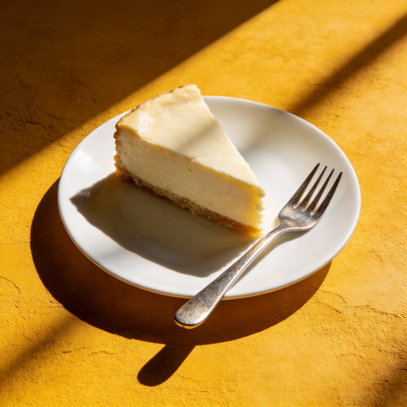 阳光下的芝士蛋糕图片