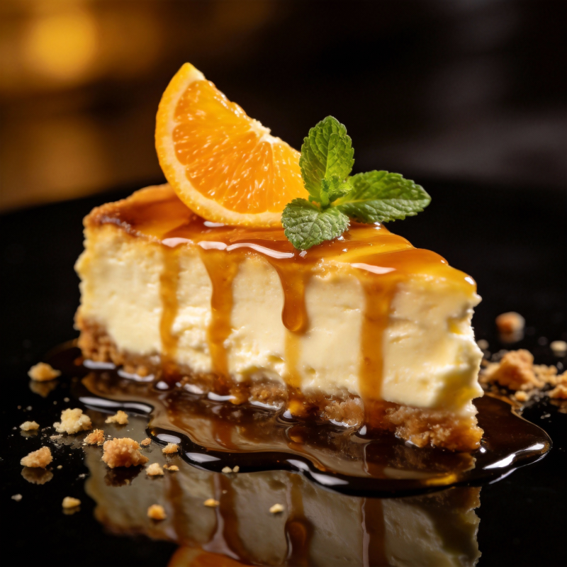 橙香芝士蛋糕图片