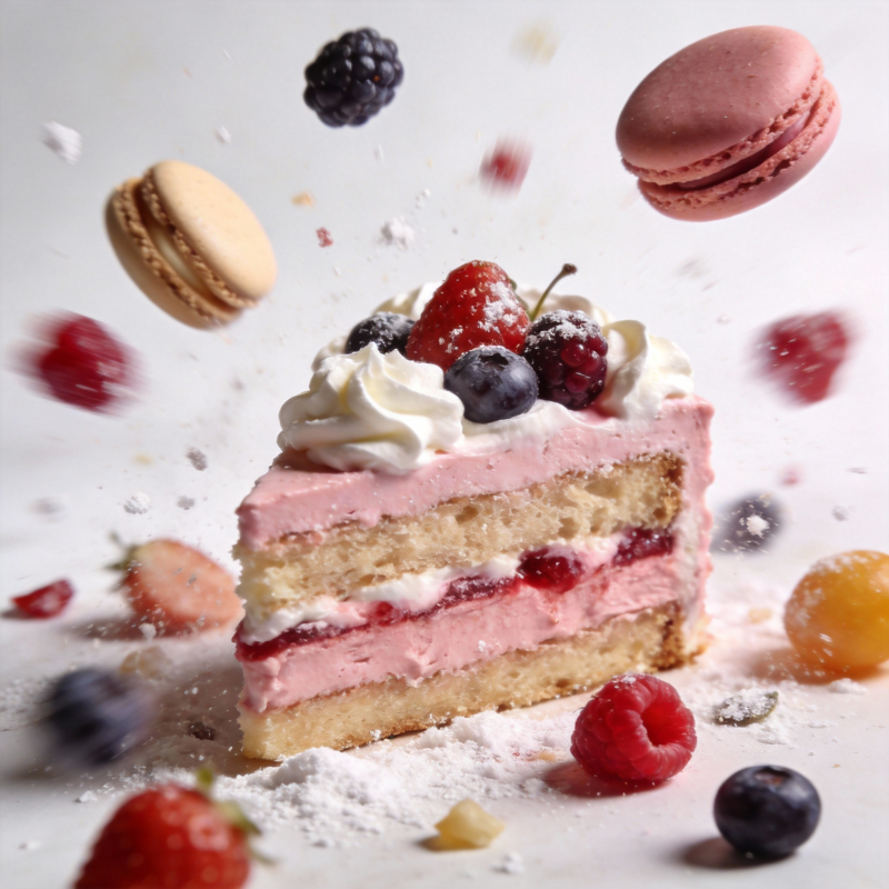 甜蜜蛋糕飞舞图片