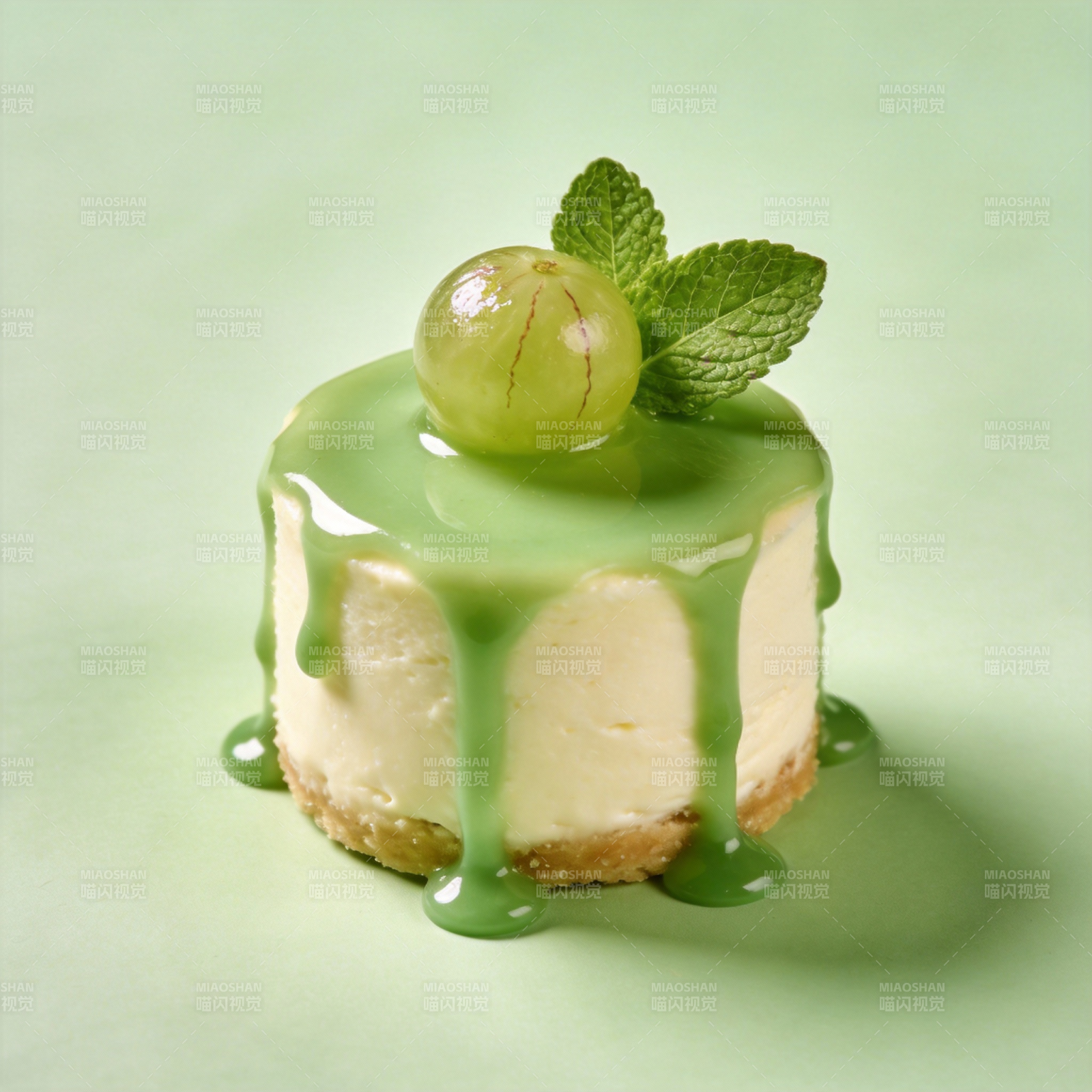 抹茶慕斯蛋糕图片