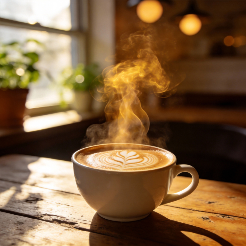 暖阳下的咖啡香图片