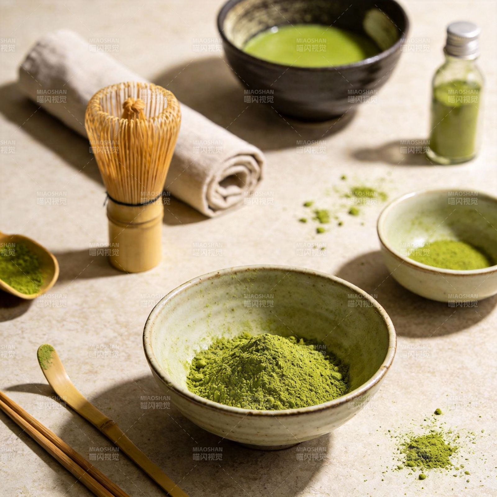 抹茶仪式静谧时光图片