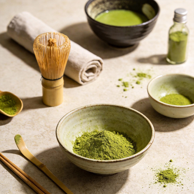 抹茶仪式静谧时光图片