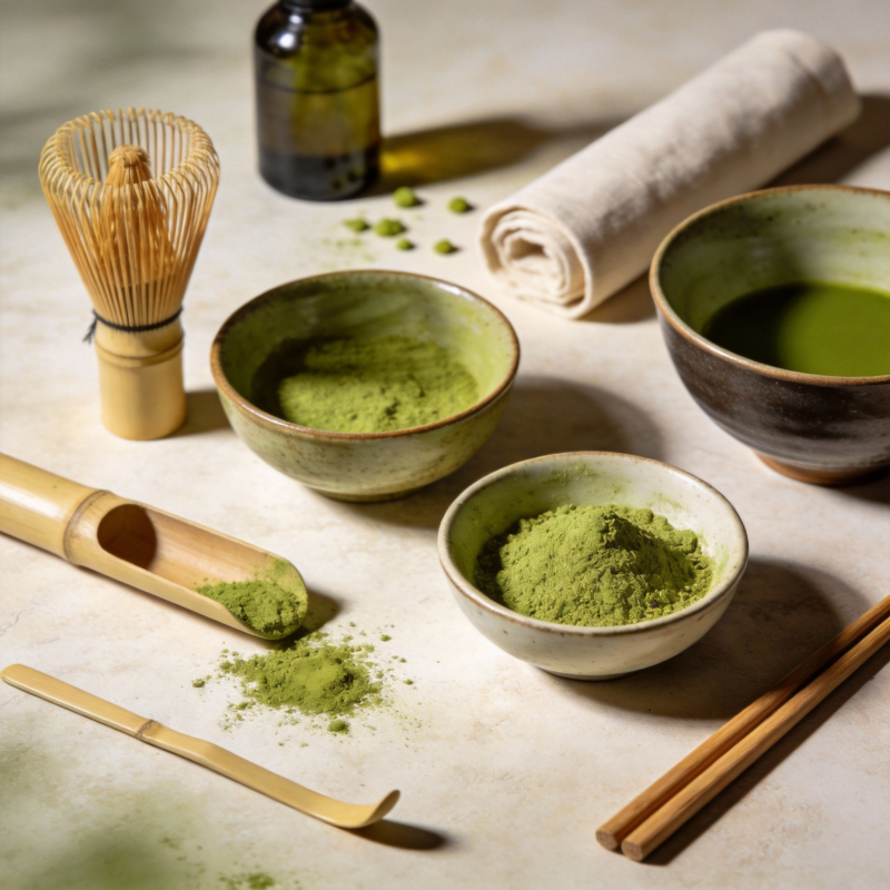 抹茶仪式静谧时光图片