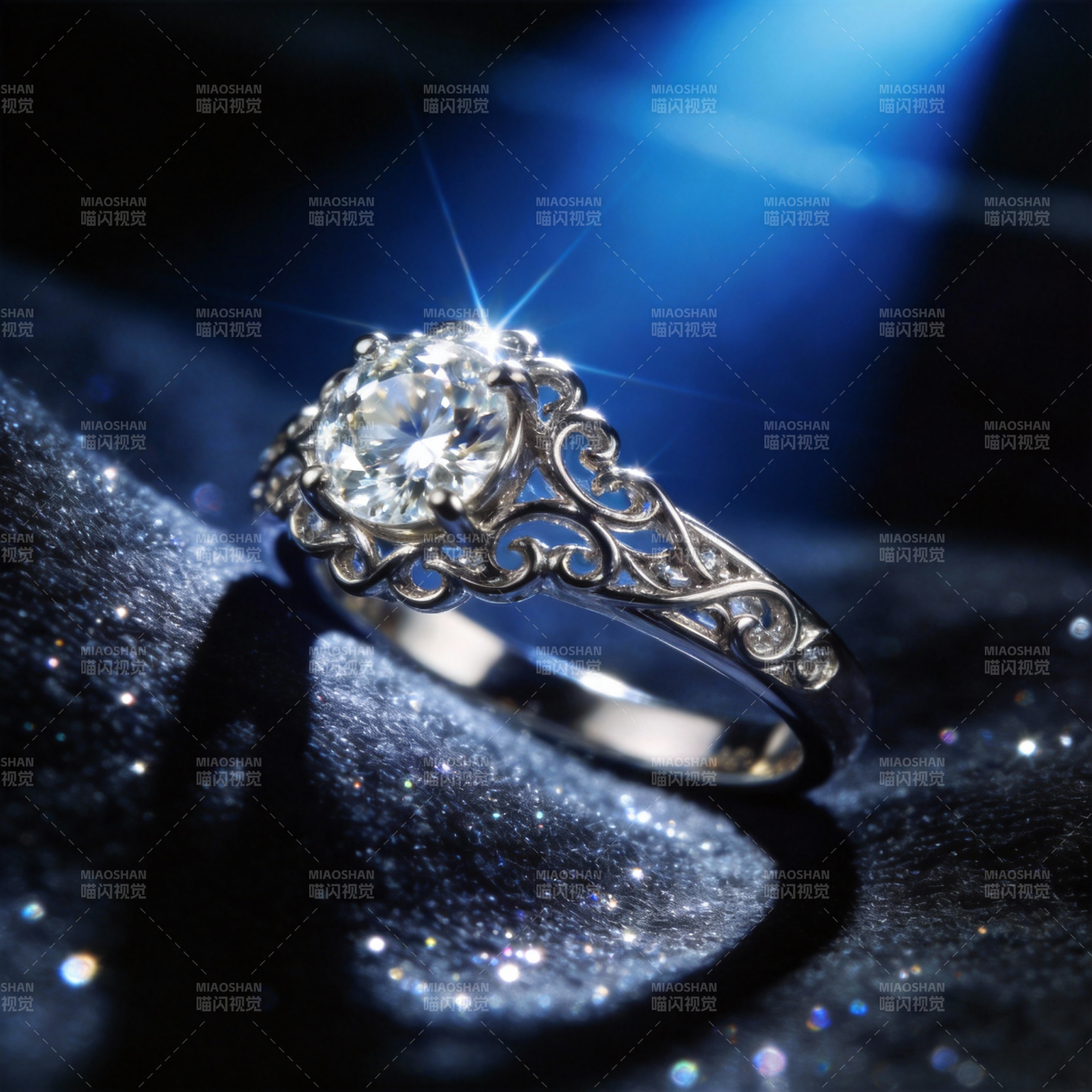 璀璨钻戒 优雅绽放图片